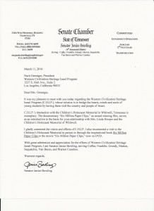 Senator Janice Bowling, Tennessee, letter in support of C.H.I.P